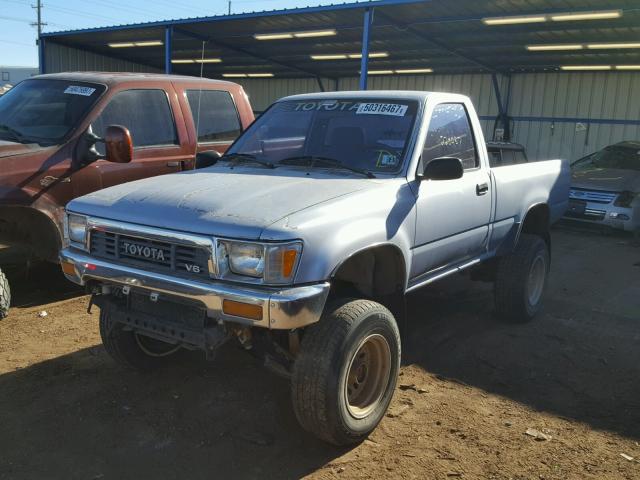 JT4VN01D4K6005047 - 1989 TOYOTA PICKUP 1/2 BLUE photo 2