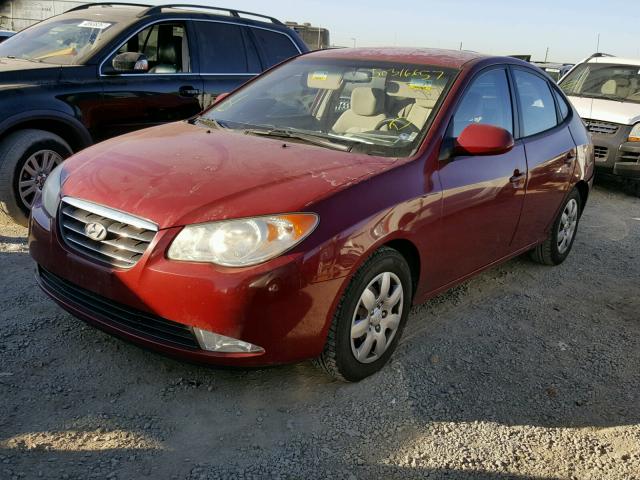 KMHDU46D47U120471 - 2007 HYUNDAI ELANTRA GL RED photo 2