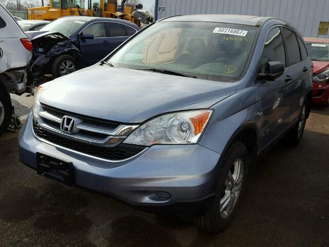 3CZRE4H54BG705778 - 2011 HONDA CR-V EX BLUE photo 2