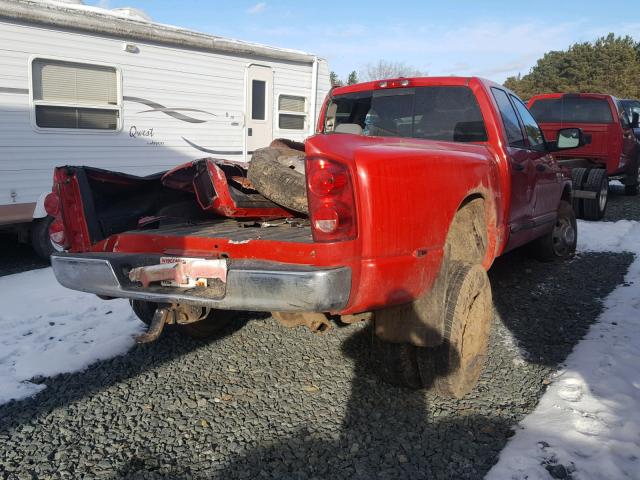 3D7MX48C17G760890 - 2007 DODGE RAM 3500 S RED photo 4