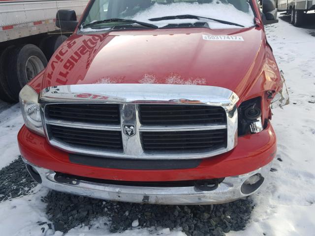 3D7MX48C17G760890 - 2007 DODGE RAM 3500 S RED photo 7