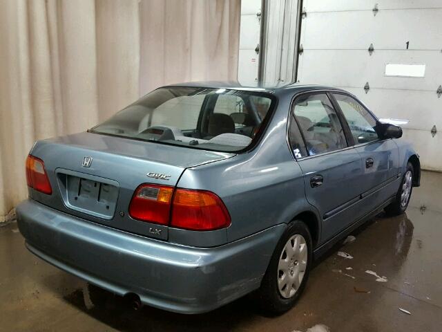 1HGEJ6673YL046511 - 2000 HONDA CIVIC LX BLUE photo 4