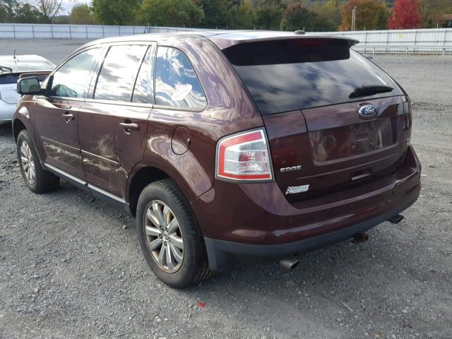 2FMDK48CX9BA52762 - 2009 FORD EDGE SEL MAROON photo 3