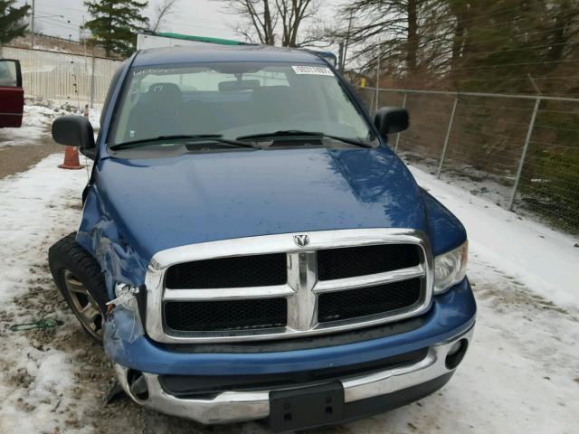 1D7HU18N05S222794 - 2005 DODGE RAM 1500 S BLUE photo 9