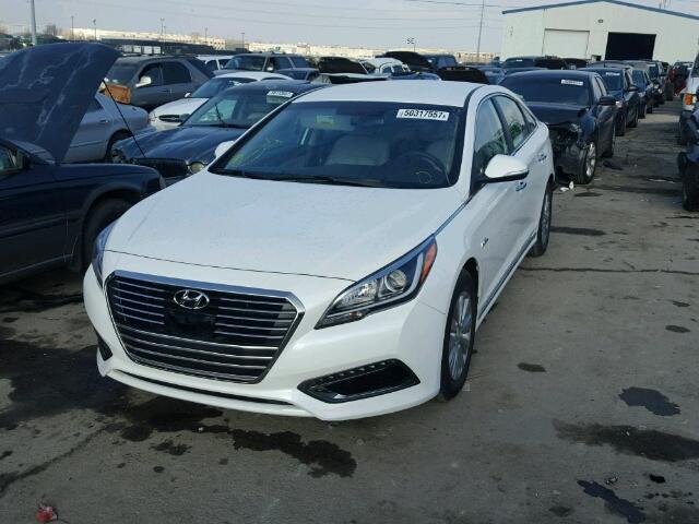 KMHE24L18GA014028 - 2016 HYUNDAI SONATA HYB WHITE photo 2