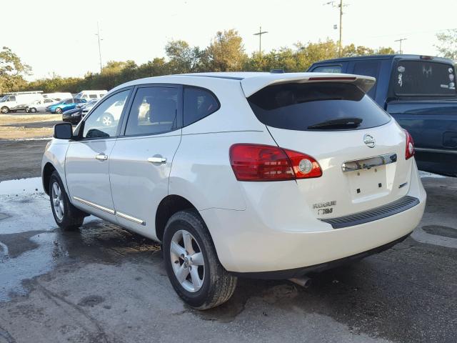 JN8AS5MT7DW025467 - 2013 NISSAN ROGUE S WHITE photo 3