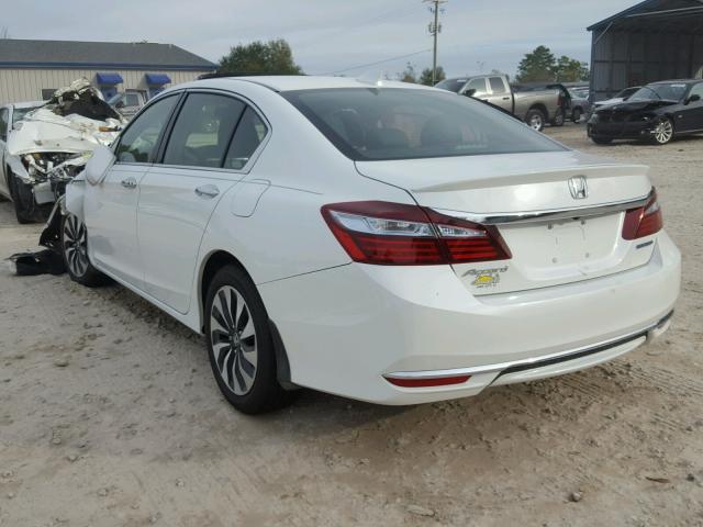 JHMCR6F55HC006149 - 2017 HONDA ACCORD HYB WHITE photo 3