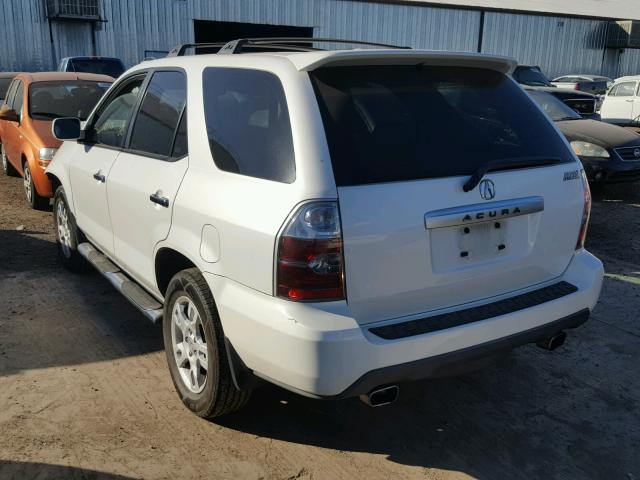 2HNYD18656H521106 - 2006 ACURA MDX TOURIN WHITE photo 3