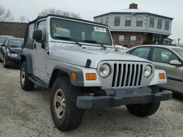 1J4FA29154P713594 - 2004 JEEP WRANGLER / SILVER photo 1