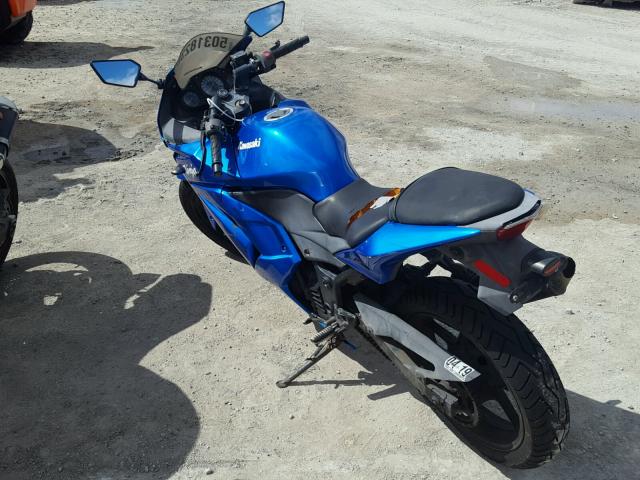 JKAEXMJ198DA13184 - 2008 KAWASAKI EX250 J BLUE photo 3