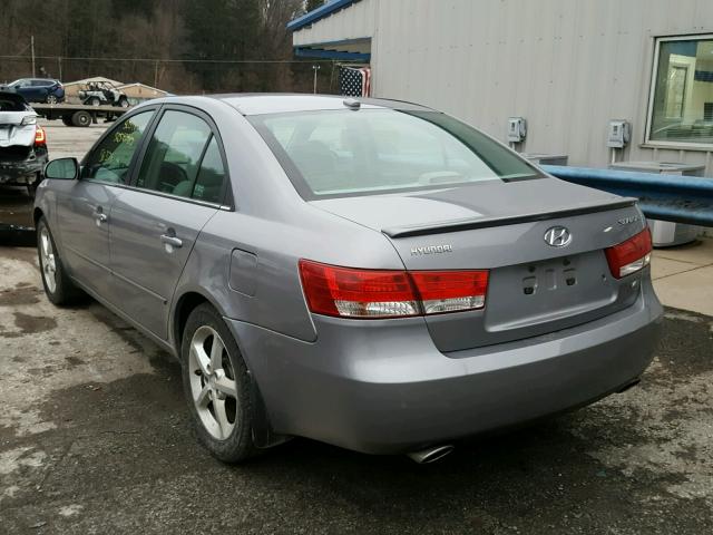 5NPEU46F38H392791 - 2008 HYUNDAI SONATA SE GRAY photo 3