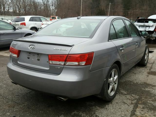 5NPEU46F38H392791 - 2008 HYUNDAI SONATA SE GRAY photo 4