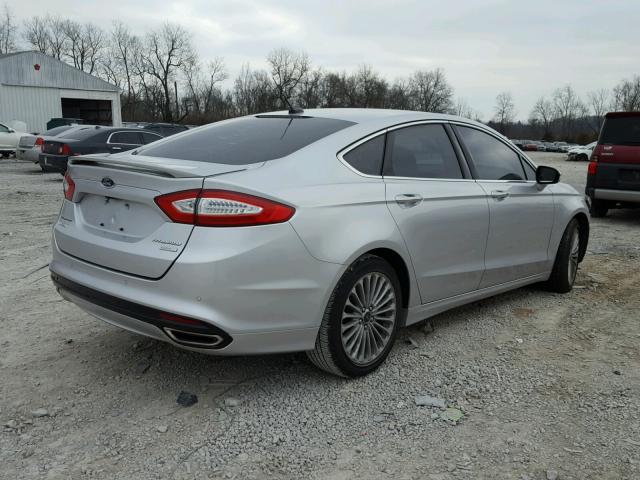 3FA6P0K91ER277481 - 2014 FORD FUSION TIT SILVER photo 4