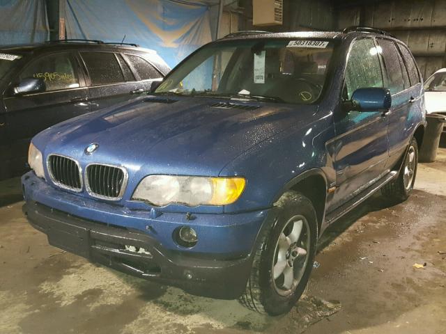 WBAFA53591LM67233 - 2001 BMW X5 3.0I BLUE photo 2