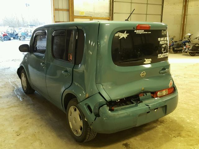 JN8AZ2KR0BT203039 - 2011 NISSAN CUBE BASE TEAL photo 3