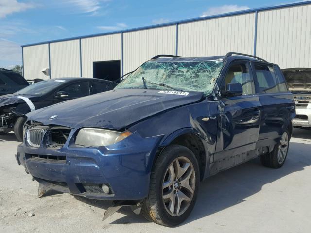 WBXPA93416WG82221 - 2006 BMW X3 3.0I BLUE photo 2