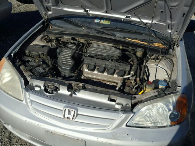 1HGEM22591L018819 - 2001 HONDA CIVIC LX SILVER photo 7