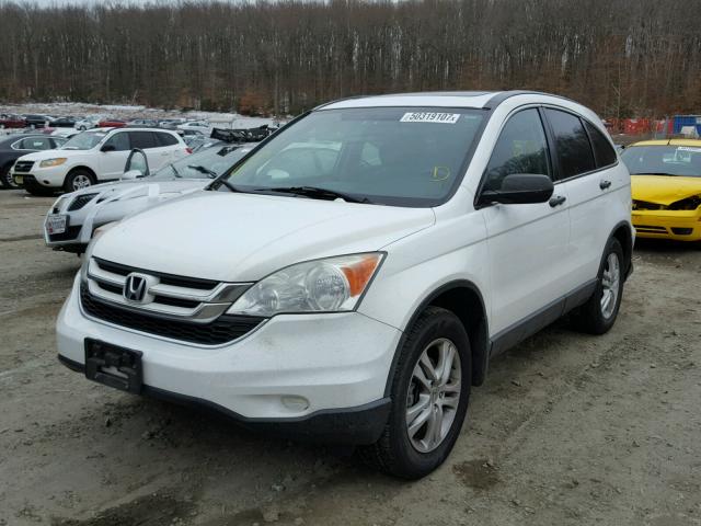 3CZRE3H55AG701084 - 2010 HONDA CR-V EX WHITE photo 2