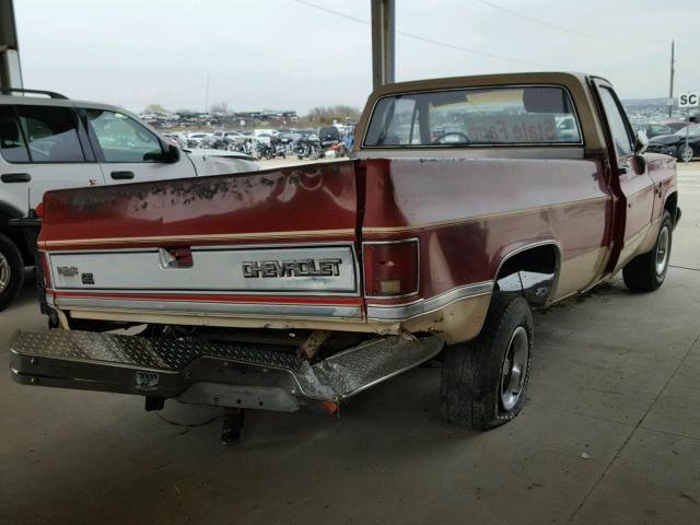 1GCDC14H5GS181612 - 1986 CHEVROLET C10 RED photo 4