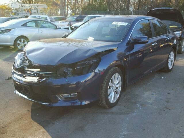 1HGCR2F73DA211827 - 2013 HONDA ACCORD EX BLUE photo 2