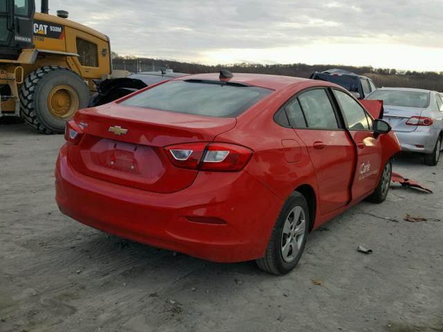 1G1BC5SM9J7100113 - 2018 CHEVROLET CRUZE LS RED photo 4