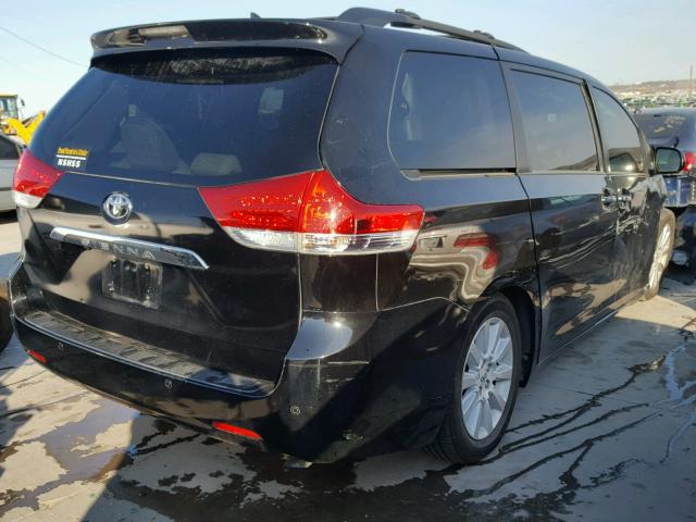 5TDYK3DCXCS219889 - 2012 TOYOTA SIENNA XLE BLACK photo 4