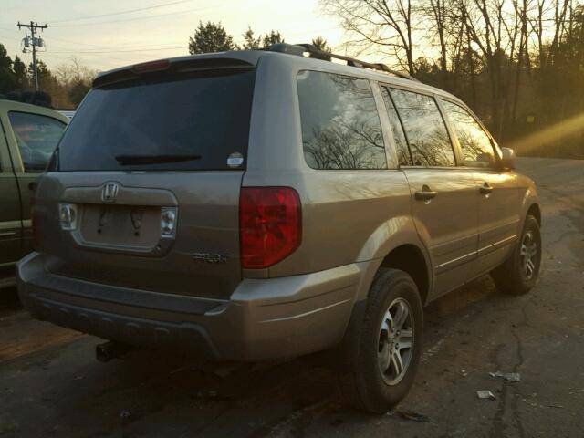 2HKYF18654H535608 - 2004 HONDA PILOT EXL GOLD photo 4