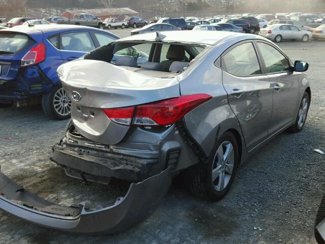 KMHDH4AE9CU439024 - 2012 HYUNDAI ELANTRA GL SILVER photo 4