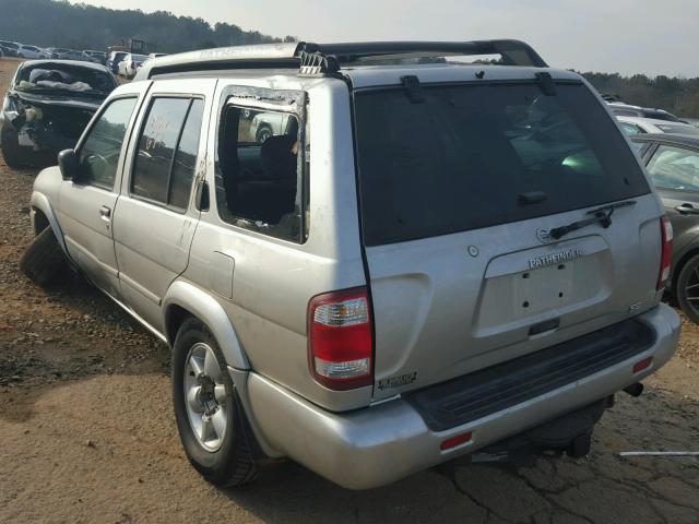 JN8DR09Y52W732757 - 2002 NISSAN PATHFINDER SILVER photo 3