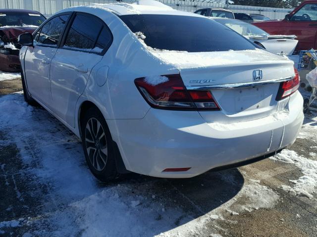 19XFB2F82DE067144 - 2013 HONDA CIVIC EX WHITE photo 3