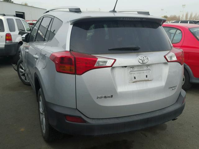 2T3DFREV6DW070483 - 2013 TOYOTA RAV4 LIMIT SILVER photo 3