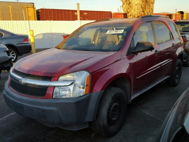 2CNDL13F956063350 - 2005 CHEVROLET EQUINOX LS RED photo 2