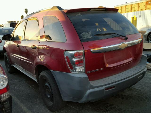 2CNDL13F956063350 - 2005 CHEVROLET EQUINOX LS RED photo 3