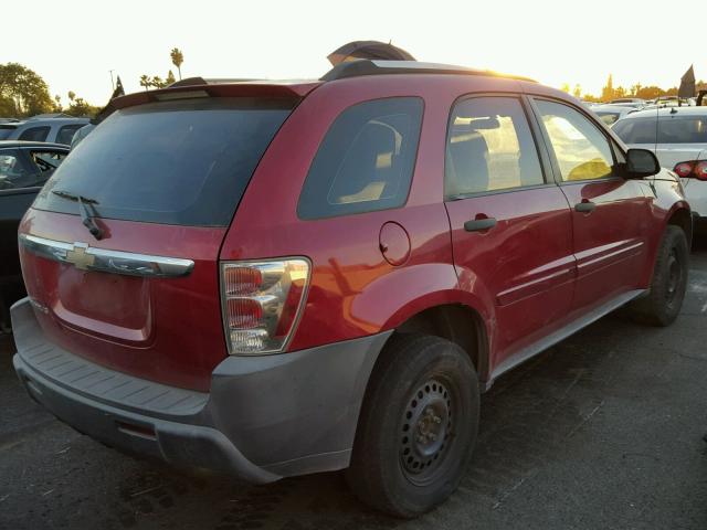 2CNDL13F956063350 - 2005 CHEVROLET EQUINOX LS RED photo 4