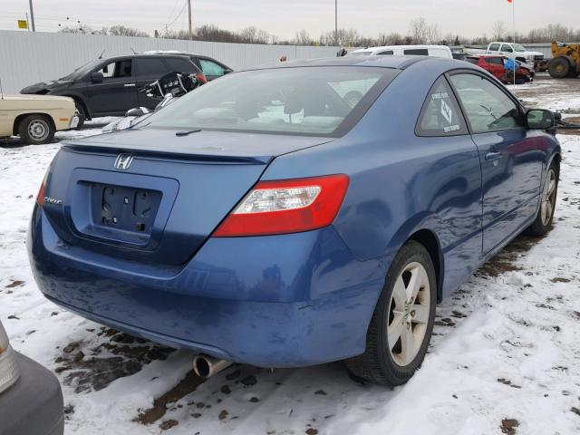 2HGFG12847H535435 - 2007 HONDA CIVIC EX BLUE photo 4