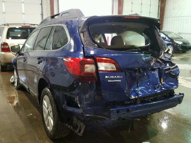 4S4BSBCC8F3238282 - 2015 SUBARU OUTBACK 2. BLUE photo 3