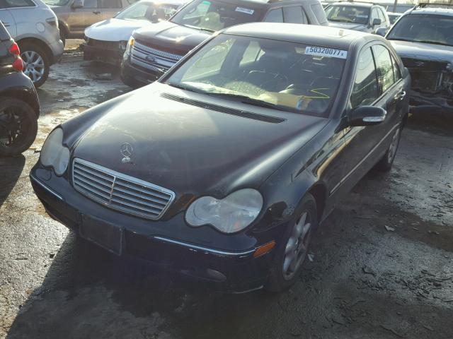 WDBRF81J23F365212 - 2003 MERCEDES-BENZ C 240 4MAT BLACK photo 2