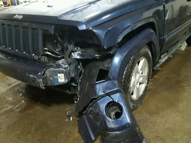 1J8HH48N36C128333 - 2006 JEEP COMMANDER BLUE photo 9