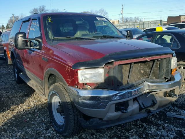 1FMNU43S7YEA00764 - 2000 FORD EXCURSION RED photo 1