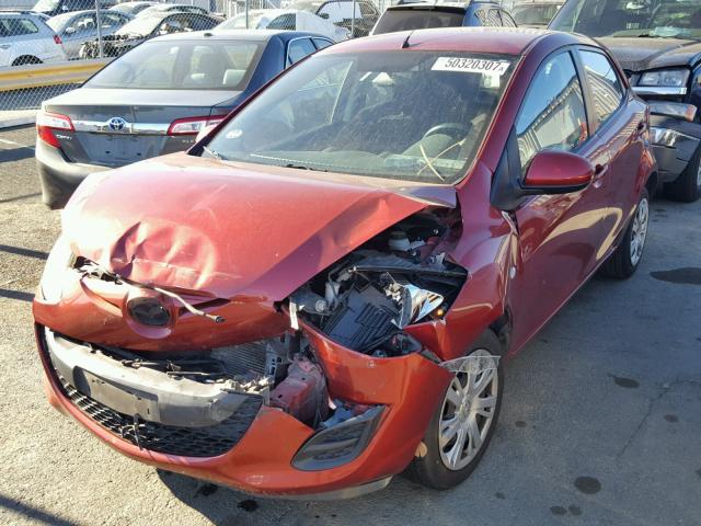 JM1DE1KZ4E0179297 - 2014 MAZDA MAZDA2 SPO RED photo 2