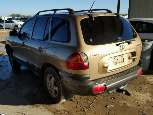 KM8SC13E04U796918 - 2004 HYUNDAI SANTA FE G TAN photo 3