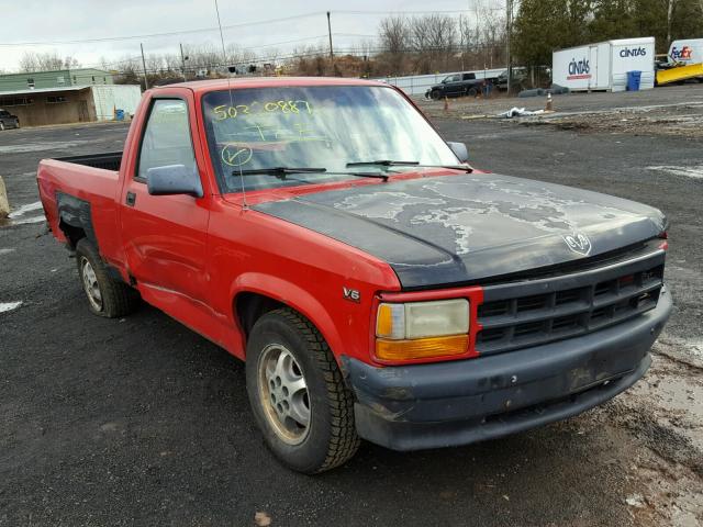 1B7FL26X4TW705029 - 1996 DODGE DAKOTA RED photo 1