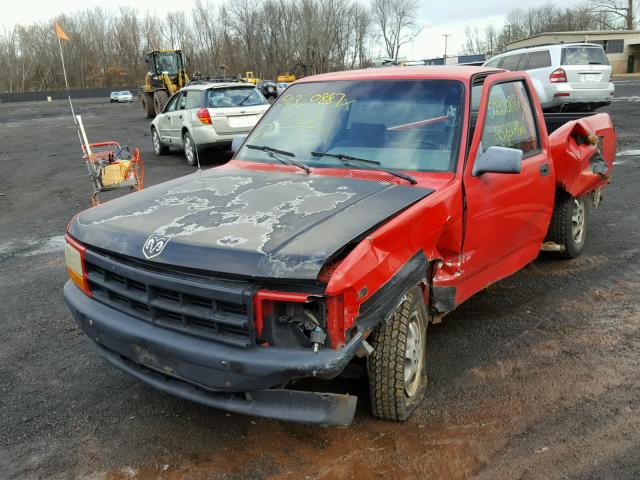 1B7FL26X4TW705029 - 1996 DODGE DAKOTA RED photo 2