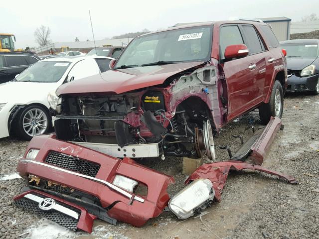 JTEZU5JR4B5017455 - 2011 TOYOTA 4RUNNER SR BURGUNDY photo 2