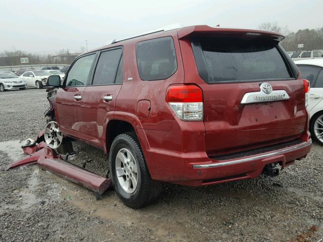 JTEZU5JR4B5017455 - 2011 TOYOTA 4RUNNER SR BURGUNDY photo 3