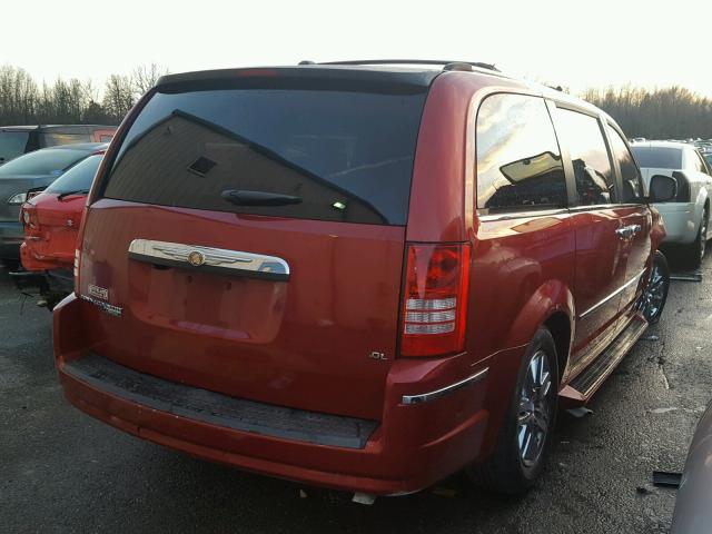 2A8HR64X38R133137 - 2008 CHRYSLER TOWN & COU MAROON photo 4