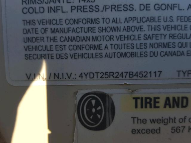 4YDT25R247B452117 - 2007 KEYSTONE OUTBACK WHITE photo 8