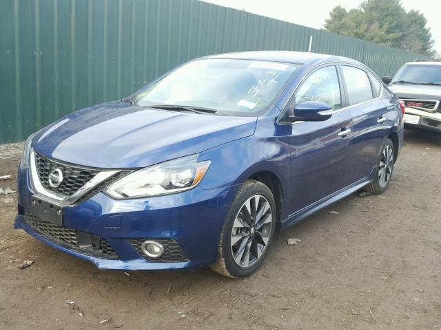 3N1AB7AP4GY255109 - 2016 NISSAN SENTRA S BLUE photo 2