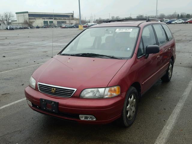 JHMRA1877SC011704 - 1995 HONDA ODYSSEY EX RED photo 2