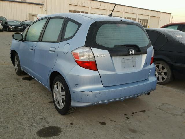 JHMGE88279S024509 - 2009 HONDA FIT BLUE photo 3